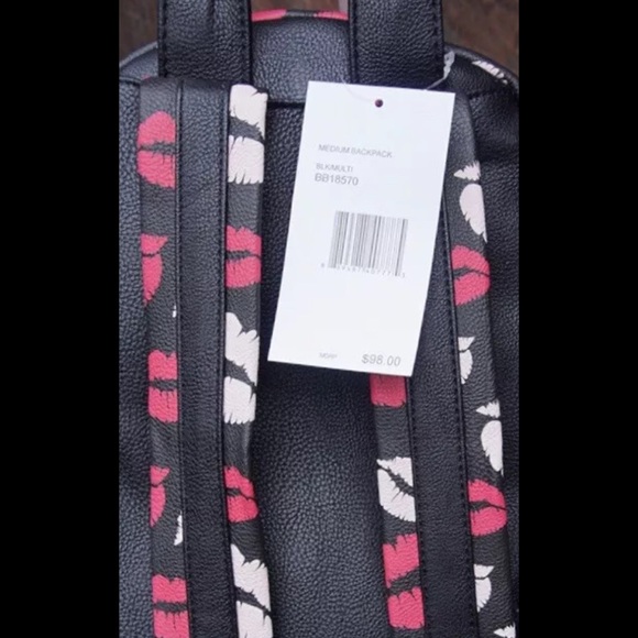 Betsey Johnson 💋Lips Kisses Backpack School Bag - Picture 8 of 8